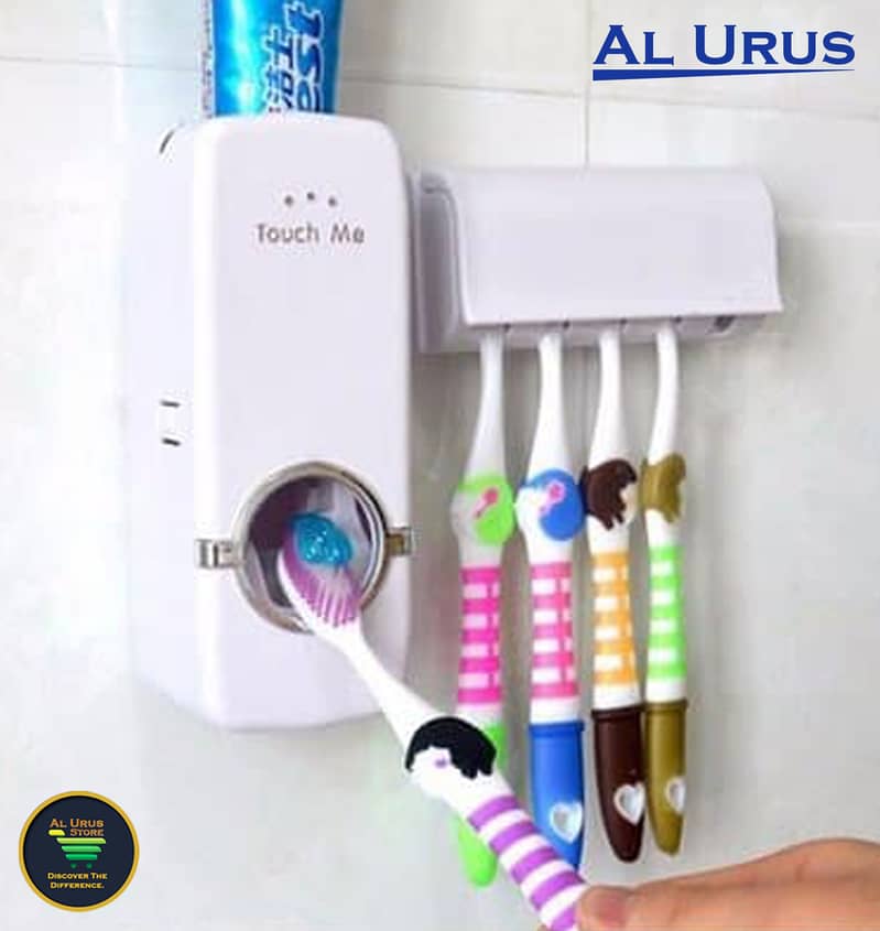 Toothpaste Dispenser & Toothbrush holder Set - High Quality 0