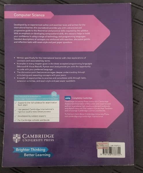 AS Level A levelComputer Science 9618 textbook second edition 1