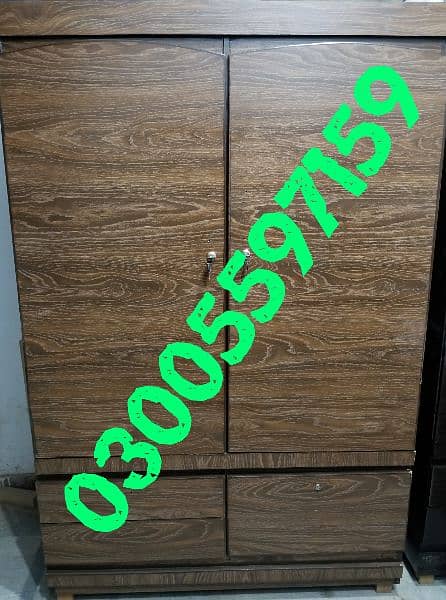 cupboard cloth almari wardrobe 2 door furniture showcase dressing home 9