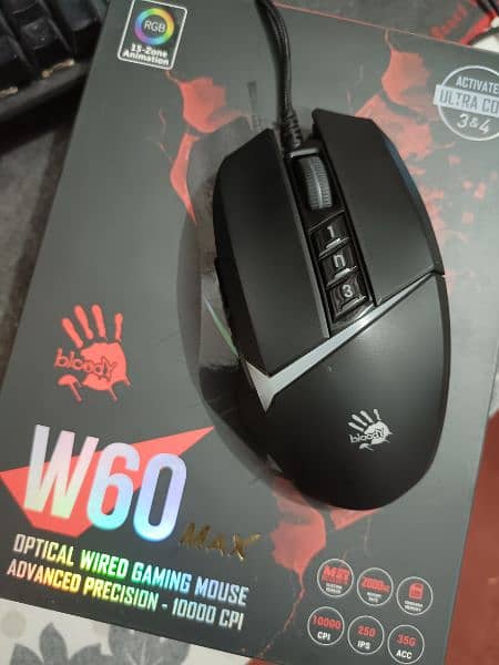 W60 Max Bloody RGB Gaming Mouse Stone Black 1