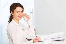 lady receptionist required