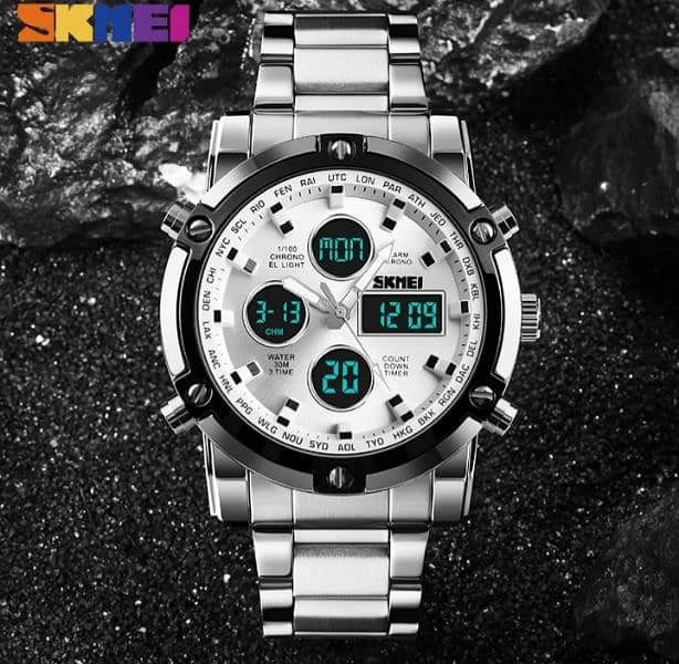 SKMEI Sports Fashion Dual Display Waterproof Watch For Men 1389 2