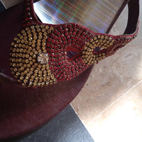 Elegant design beautiful colour fancy chappal for sale 5