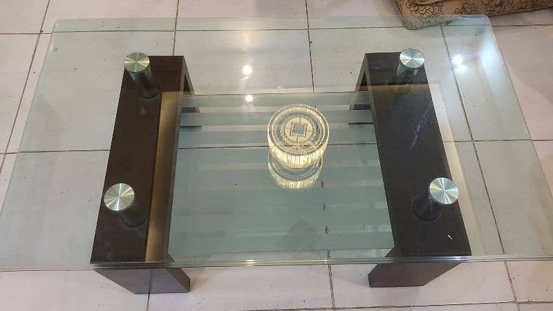 Center Table (Double Glass) Urgent Sale 0