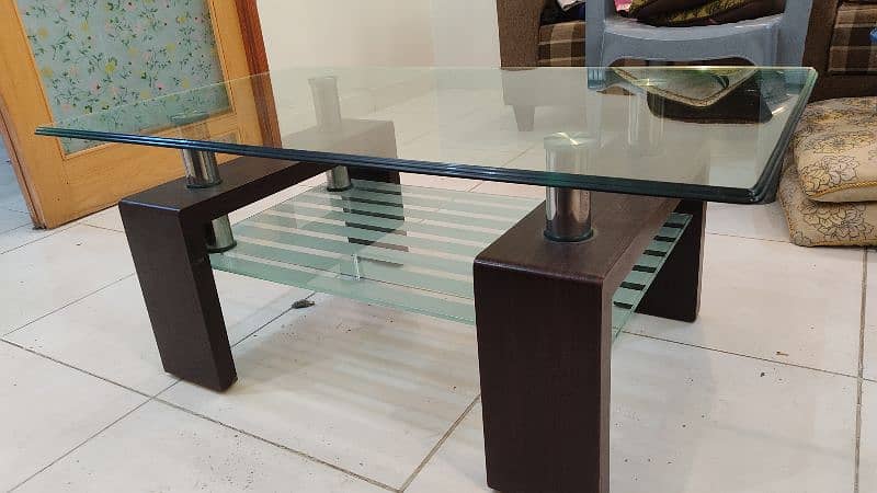 Center Table (Double Glass) Urgent Sale 2