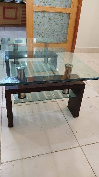 Center Table (Double Glass) Urgent Sale 5