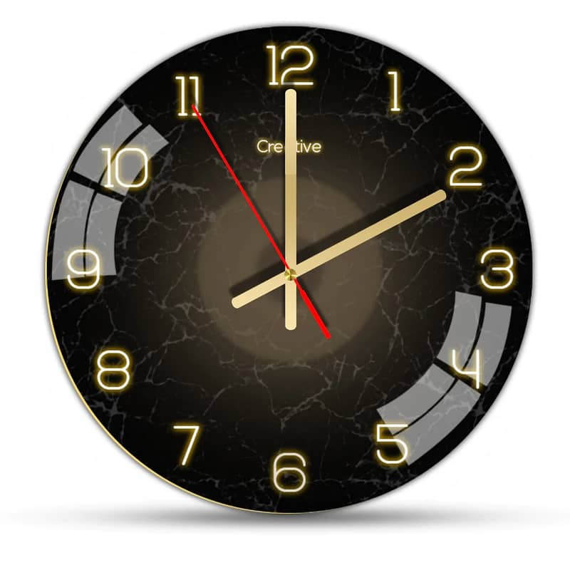 Glass wall Clock 0