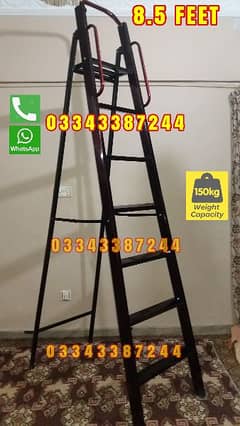 IRON FOLDABLE LADDER 8.5 FEET  A TYPE FOLDABLE  HEAVY QUALITY