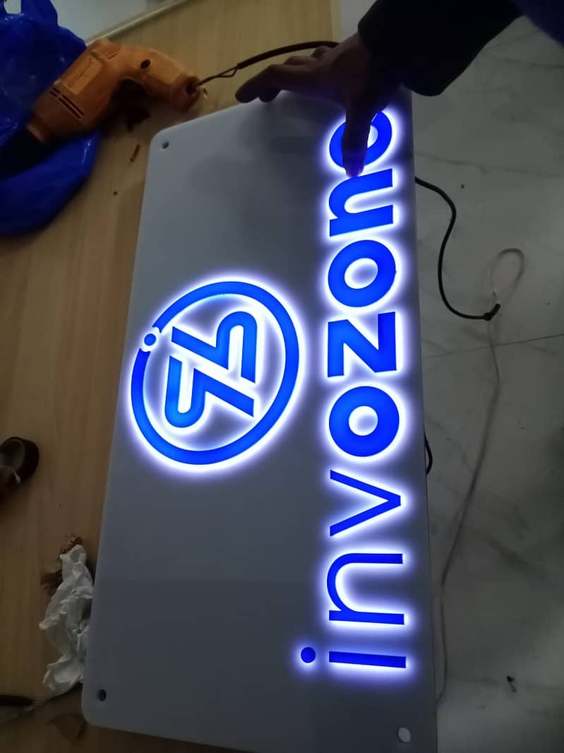 3D led Sign Boards, Acrylic Signs led board Neon Signs, backlit signs 10