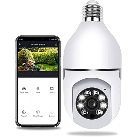 PTZ Bulb Camera Colour Vision 1080p mini wifi s06 A9 camera pen camera 0