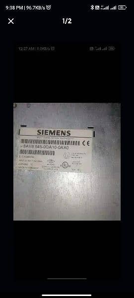 MCGSTPC Siemens HMI 6AV6 545 0DA10 0AX0 for processing 0