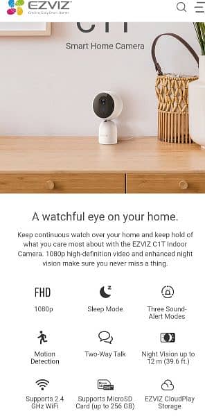 hikvision 2mp wifi cam, C1T EZVIZ 6