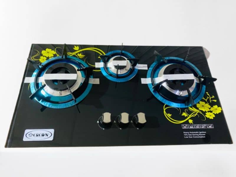 CROWN kitchen glass top  gas hob auto wholesale prices visit factory 0