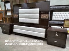 Double Bed set side tables & Dressing table with Mirror 0