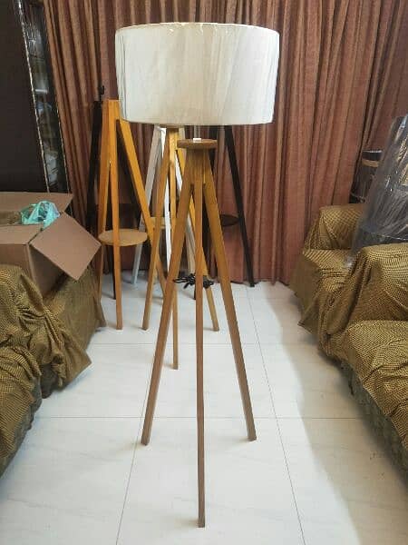 Tripod wood floor lamp sale 1