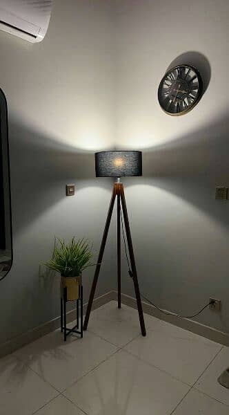 Tripod wood floor lamp sale 0