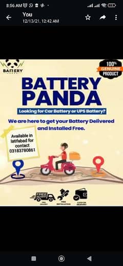 car and ups battery at your door step