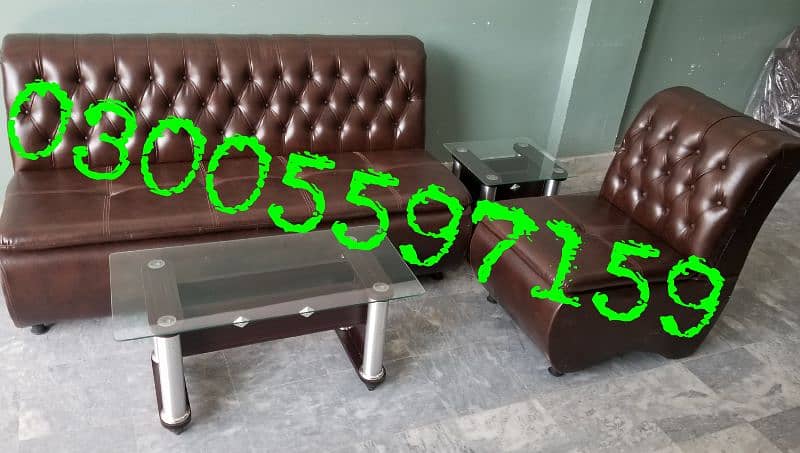 single office sofa waiting set home parlor cafe furniture center table 5