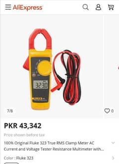 Electric Clamp Meter Fluke-323 Model AC and DC