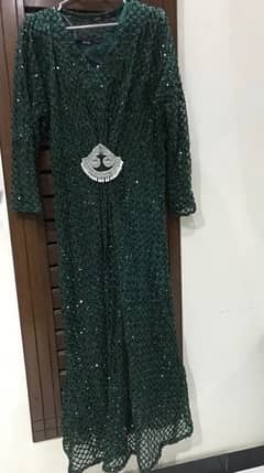 VANYA BRAND TEAL SEQUIN KAFTAN