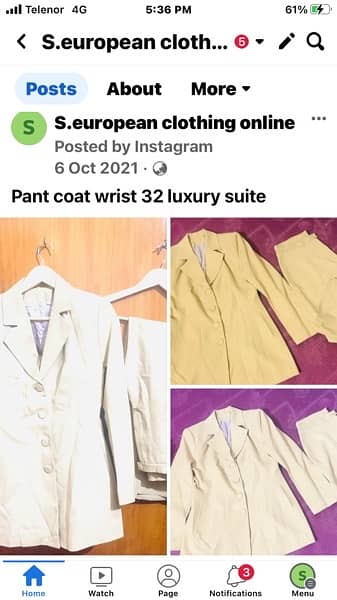 used gent and ladies pant coat per suite 1000 0