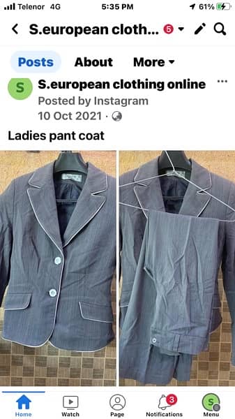 used gent and ladies pant coat per suite 1000 3