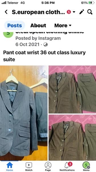 used gent and ladies pant coat per suite 1000 4