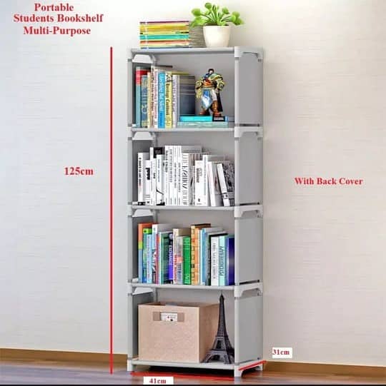 Book Shelve Multi Layers Portable Book shelf Organizer Modern Bookcase 10