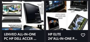 ALL IN ONE PC HP DIFFERENT MODELS AVAILABLE
