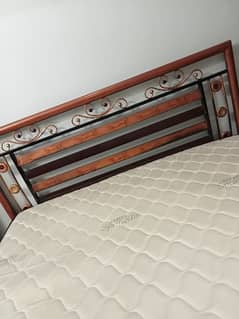 King Size Iron double bed (without mattress) with Computer Table