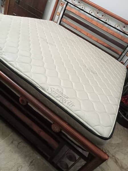 King Size Iron double bed (without mattress) with Computer Table 1