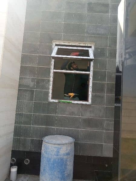 upvc window and aluminum  window  reaping work 2