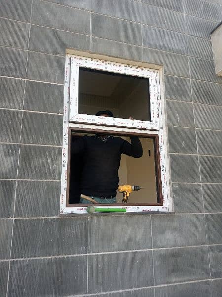 upvc window and aluminum  window  reaping work 5