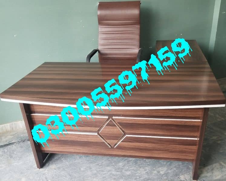 Office table leather top desk 5ft furniture chair home set sofa work 12