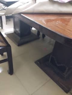 dining table with six chairs