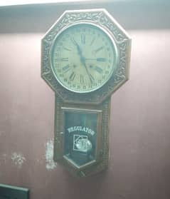Antique rear wooden clock Ansonia brand 1870+ grandfather clock