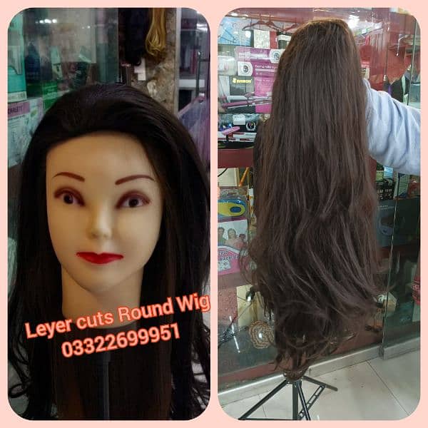 Women's and Mens Hair Wig Hair  DummyHair Extensions in Pakistan 3