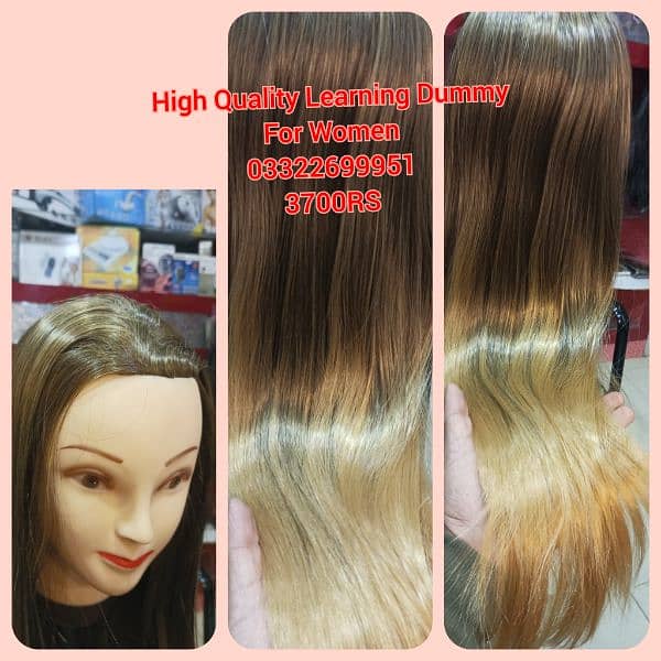 Women's and Mens Hair Wig Hair  DummyHair Extensions in Pakistan 4