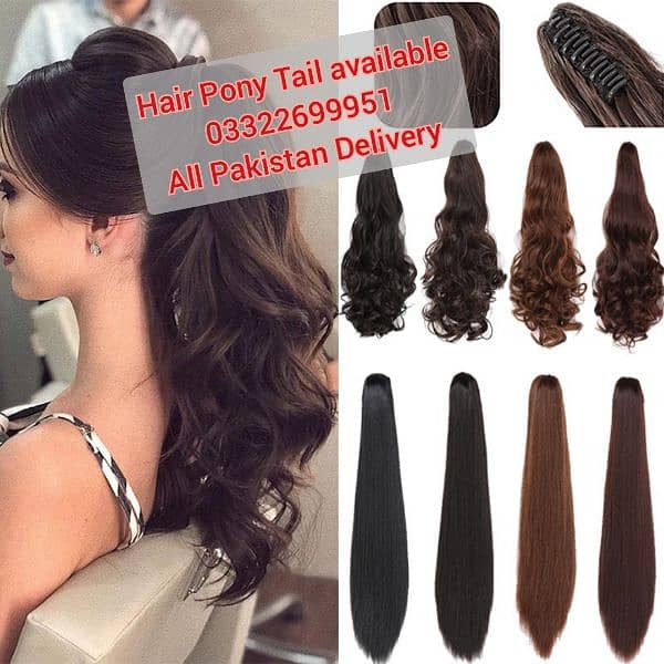 Women's and Mens Hair Wig Hair  DummyHair Extensions in Pakistan 7