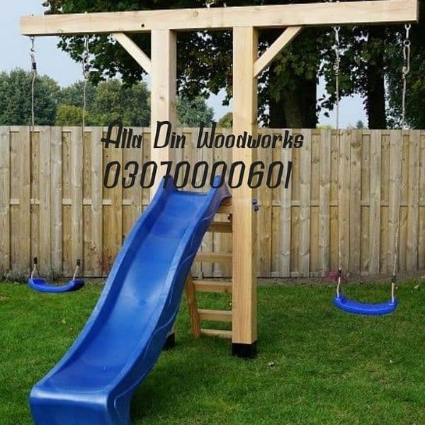 Swing & Slide , Wooden Tree House 3