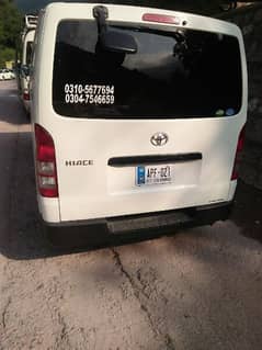 Toyota hiace available for booking tour rent