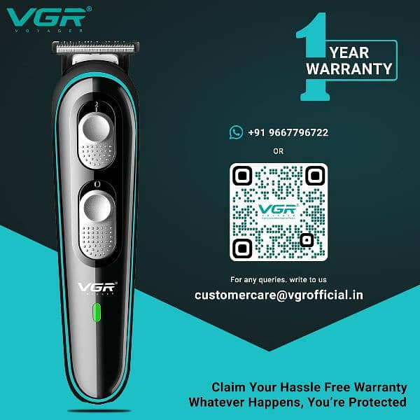 VGR V-055 Professional Cordless Rechargeable Beard Trimmer Clippers 3