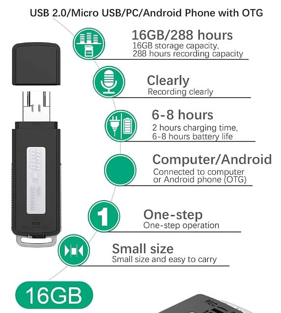 All Types of Voice Recorder Device /Professional Rechargeable U-Disk 14