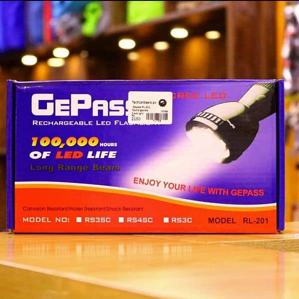 Gepass Rechargable Led Flash Light 2