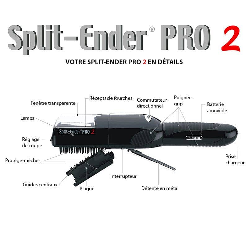 Cordless Split End Hair Trimmer Cut Split Ends with Split-Ender PRO 2