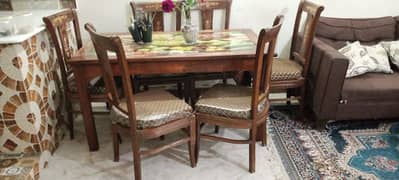 6 chair dinning with excellent condition