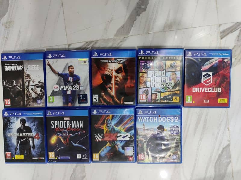 Playstation 4pro 1 TB with 8 games and 2 controllers 4