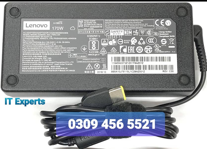 LENOVO USB 230w LEGION CHARGER 170w and 300w ORIGINAL ARE AVAILABLE 1