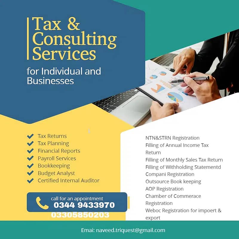 Company Registrations / NTN & Income Tax Return, GST Registration 1