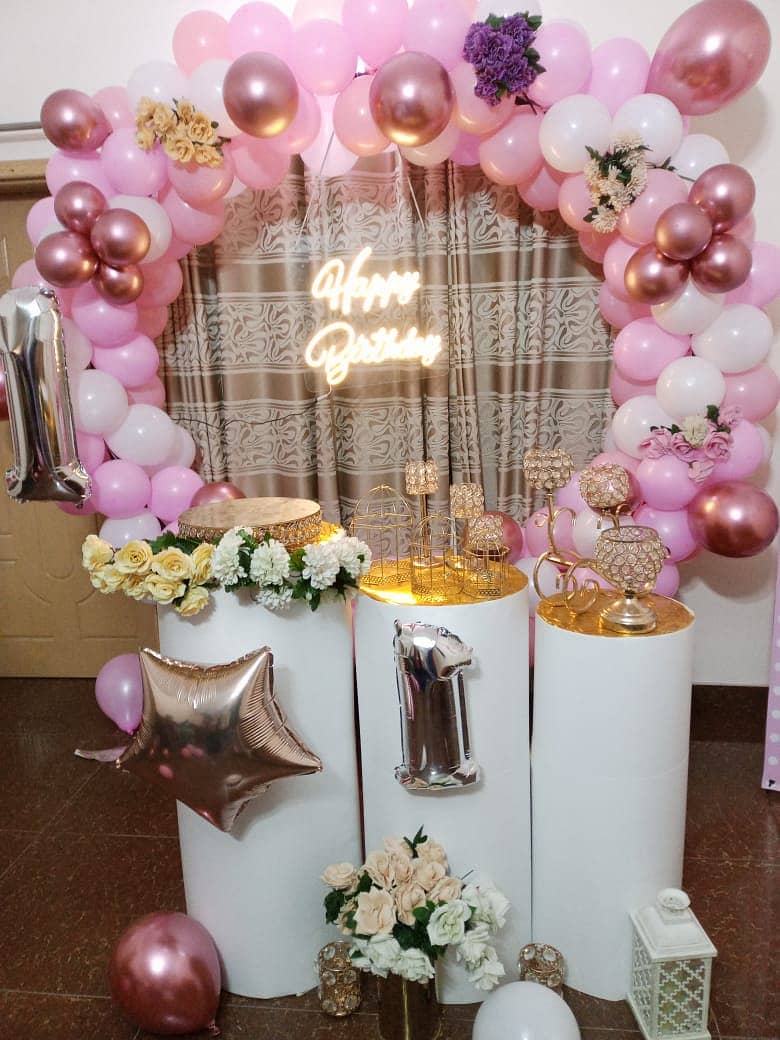 Balloons, Theme & Birthday Decor,catering,stage, Sound System, Lights 16